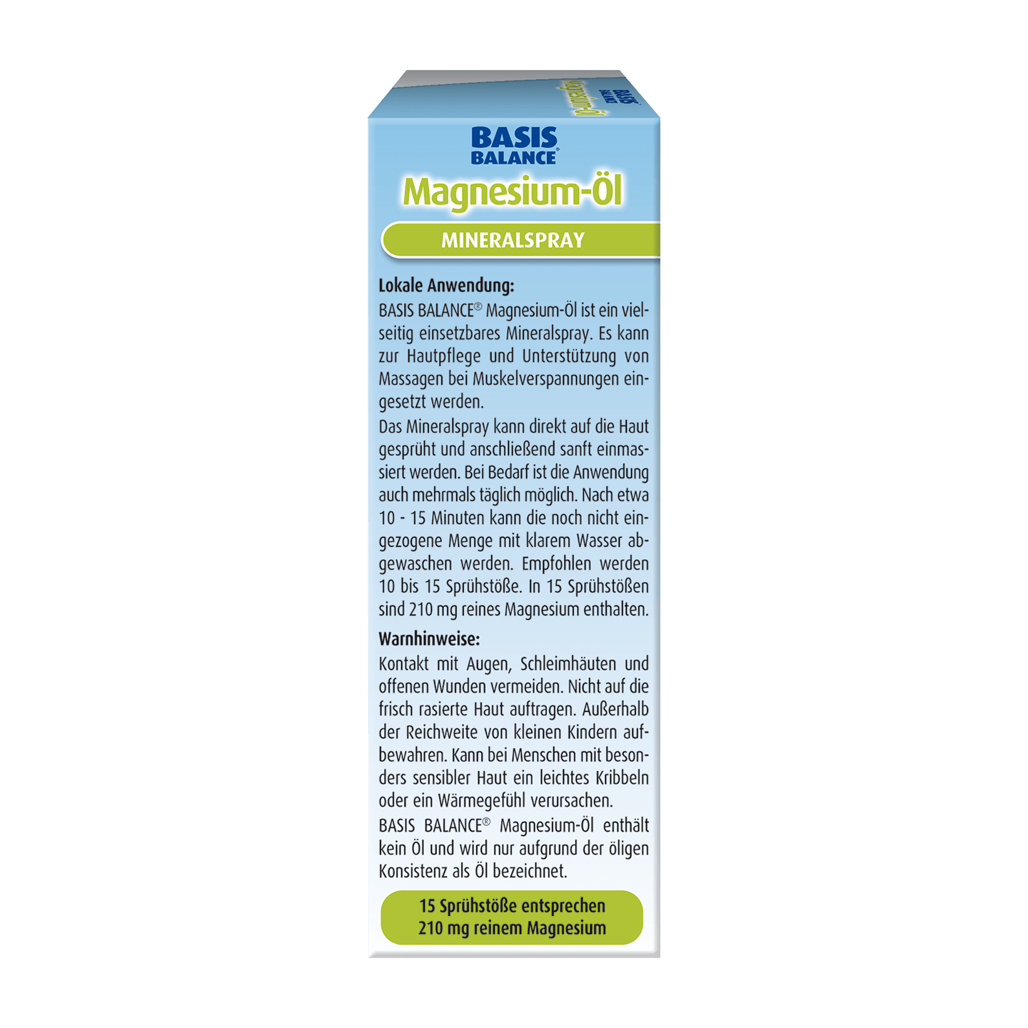 BASIS BALANCE ® Magnesium-Öl BIO
